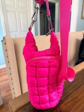 Katydid Hot Pink Puffy Crossbody Bag